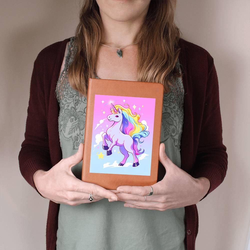 Cute Unicorn 007 - Vegan Leather Journal