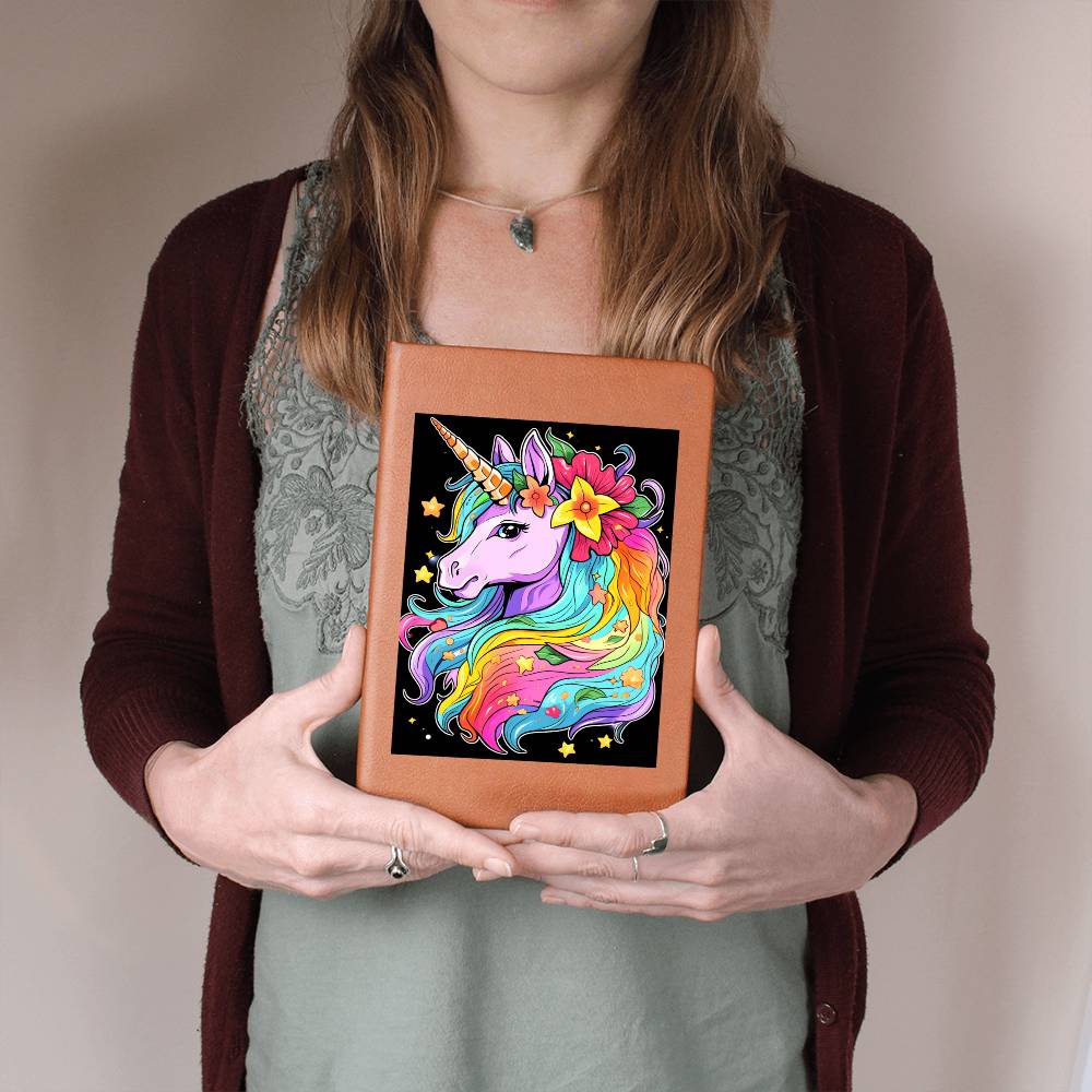 Cute Unicorn 008 - Vegan Leather Journal