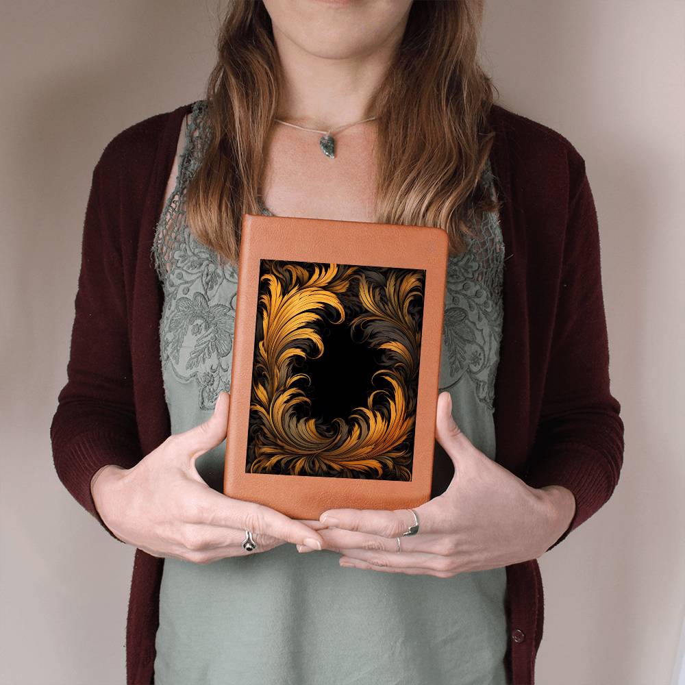 Ornate Gold Cover 008 - Vegan Leather Journal
