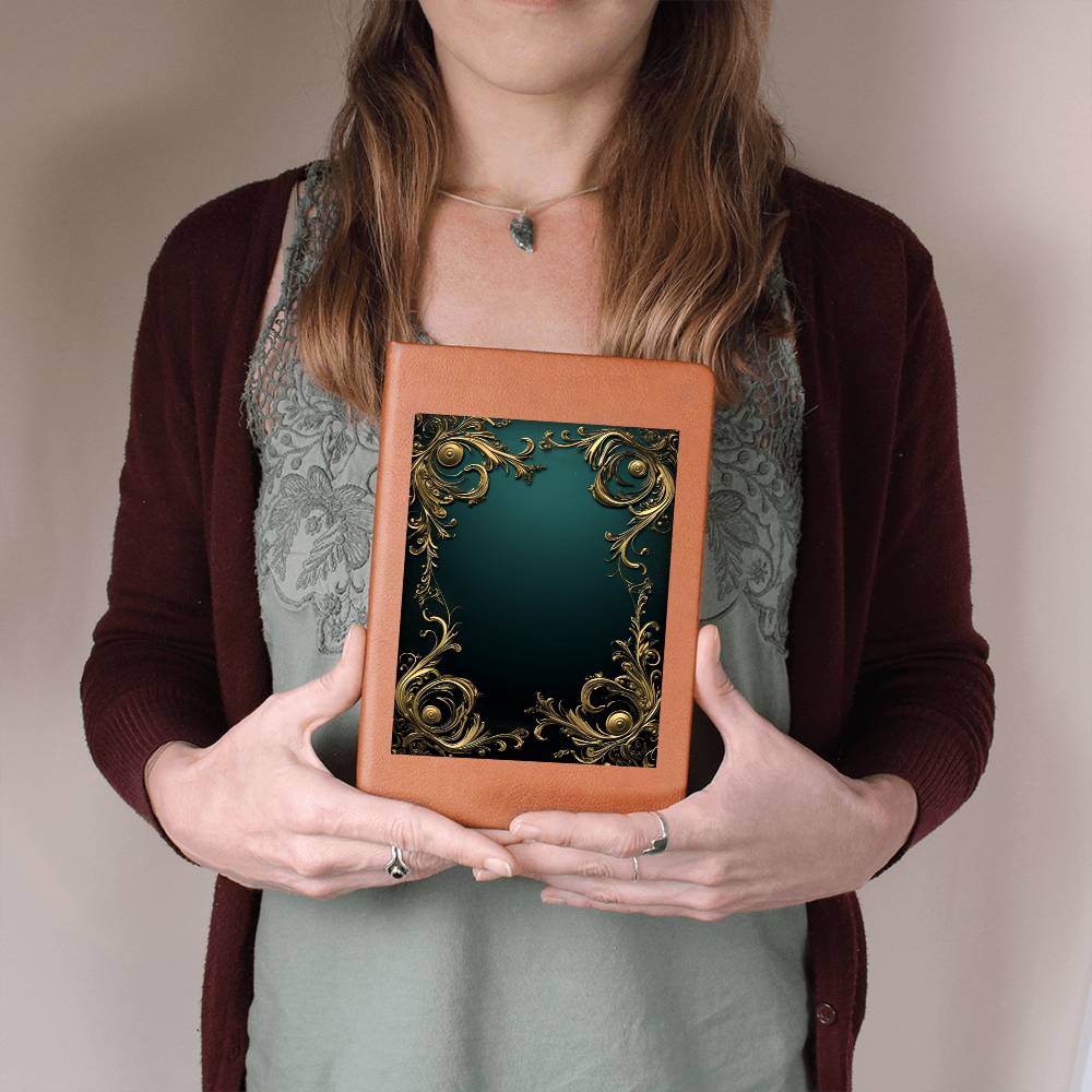 Ornate Gold Cover 054 - Vegan Leather Journal