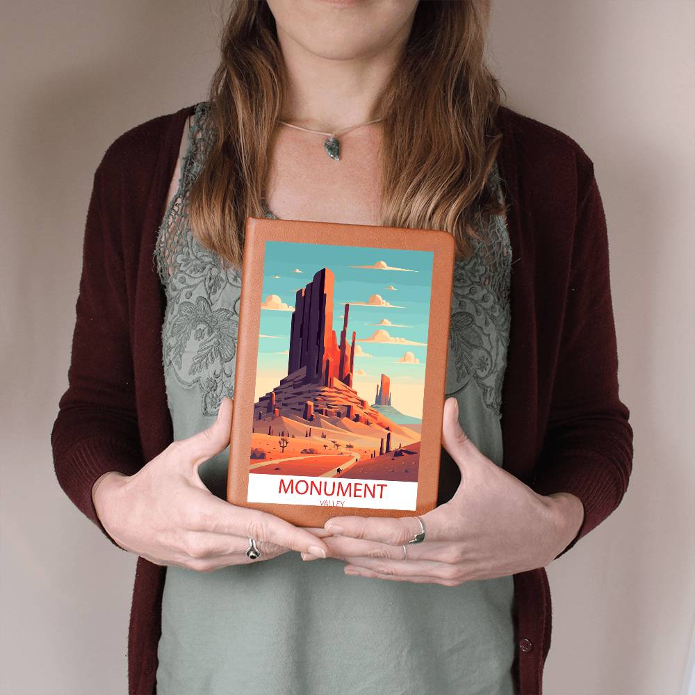 Famous Travel Destinations - Monument Valley, Navajo Tribal Park - Vegan Leather Journal