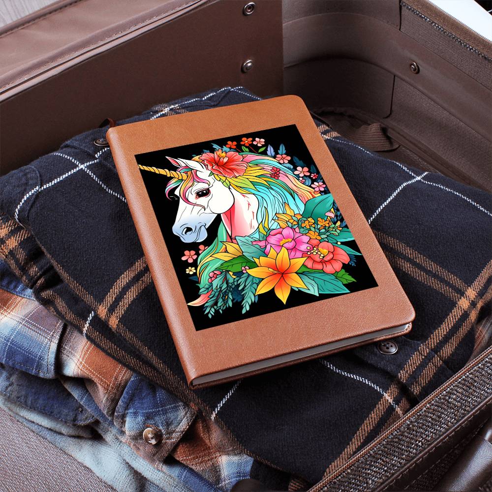 Cute Unicorn 017 - Vegan Leather Journal