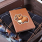 Cute Capybara sticker 20 - Vegan Leather Journal
