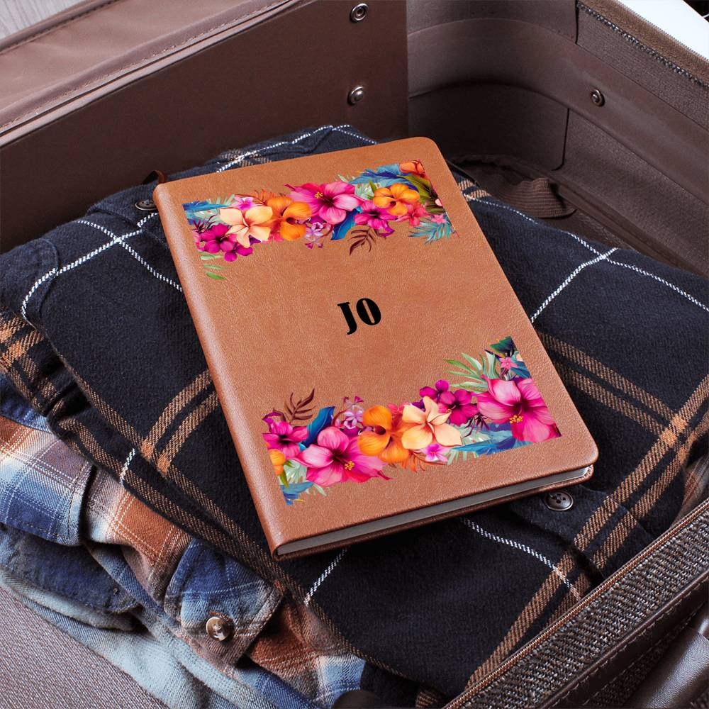 Jo (Tropical Flowers) - Vegan Leather Journal
