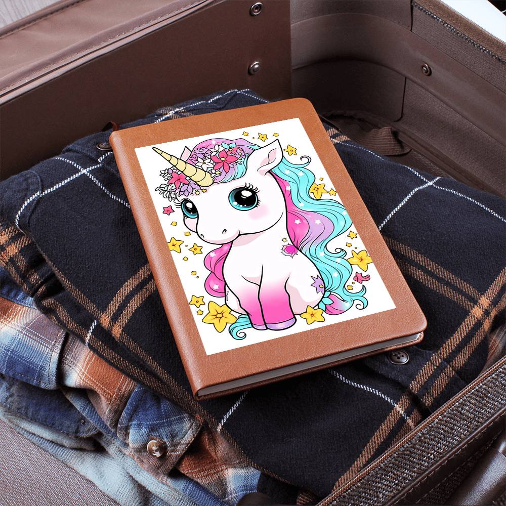 Cute Unicorn 033 - Vegan Leather Journal