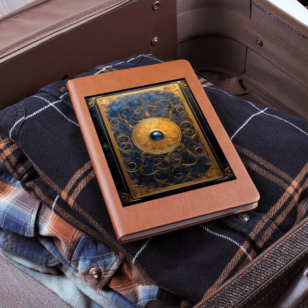 Ornate Gold Cover 019 - Vegan Leather Journal