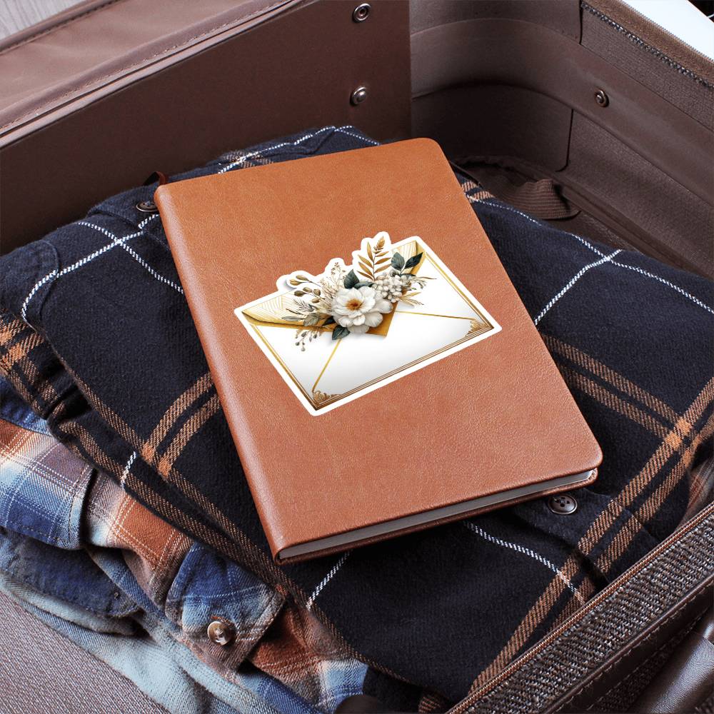 Luxury Wedding Decor Sticker 043 - Vegan Leather Journal