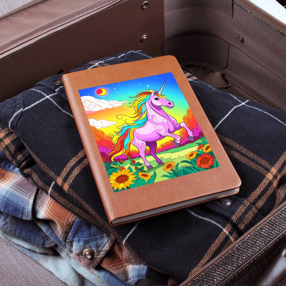 Cute Unicorn 074 - Vegan Leather Journal