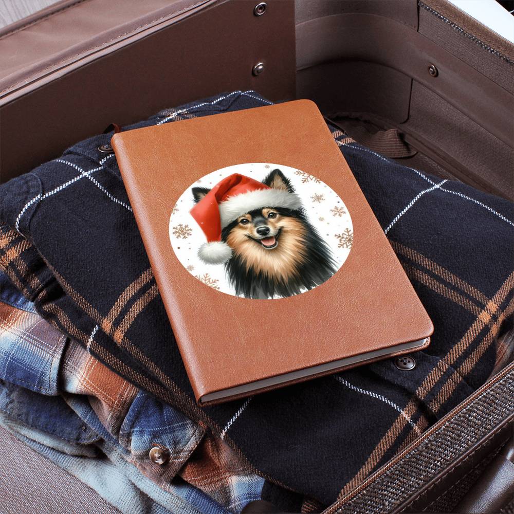 Christmas Dog - Schipperke - Vegan Leather Journal