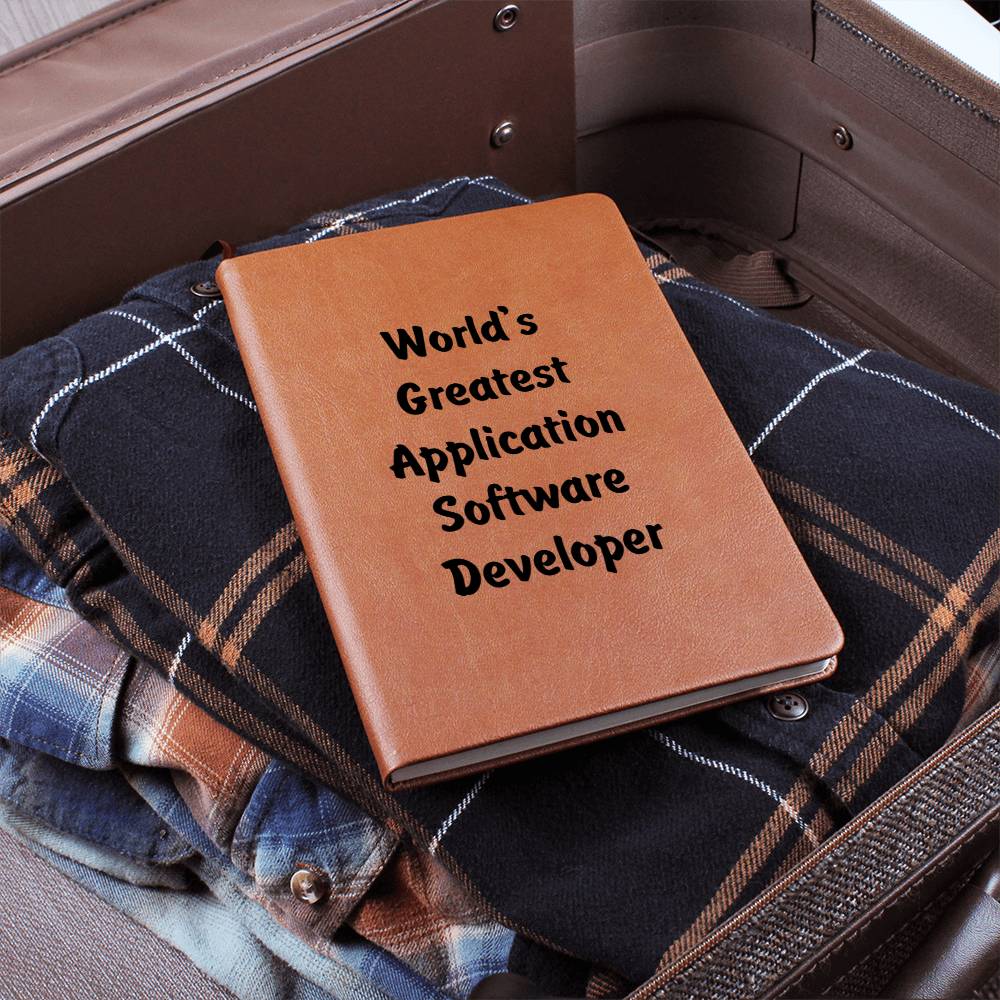 World's Greatest Application Software Developer v1 - Vegan Leather Journal