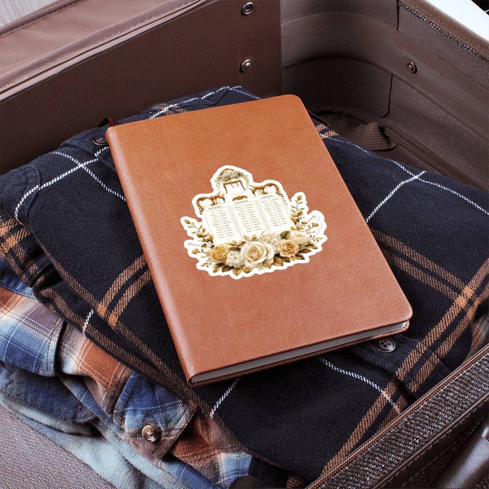 Luxury Wedding Decor Sticker 022 - Vegan Leather Journal