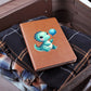 Colorful Baby Dinosaur 051 - Vegan Leather Journal