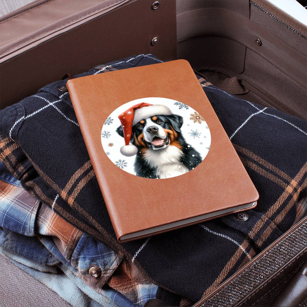 Christmas Dog - Greater Swiss Mountain  - Vegan Leather Journal