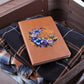 Floral Flower Wreath 111 - Vegan Leather Journal