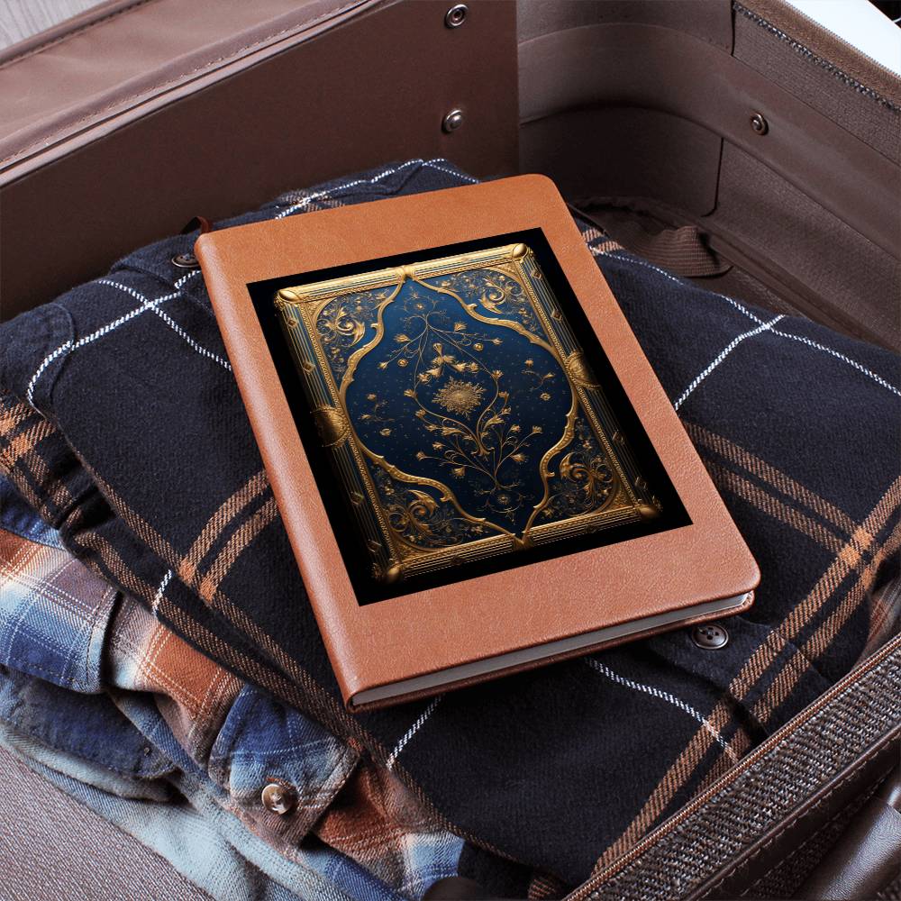 Ornate Gold Cover 018 - Vegan Leather Journal
