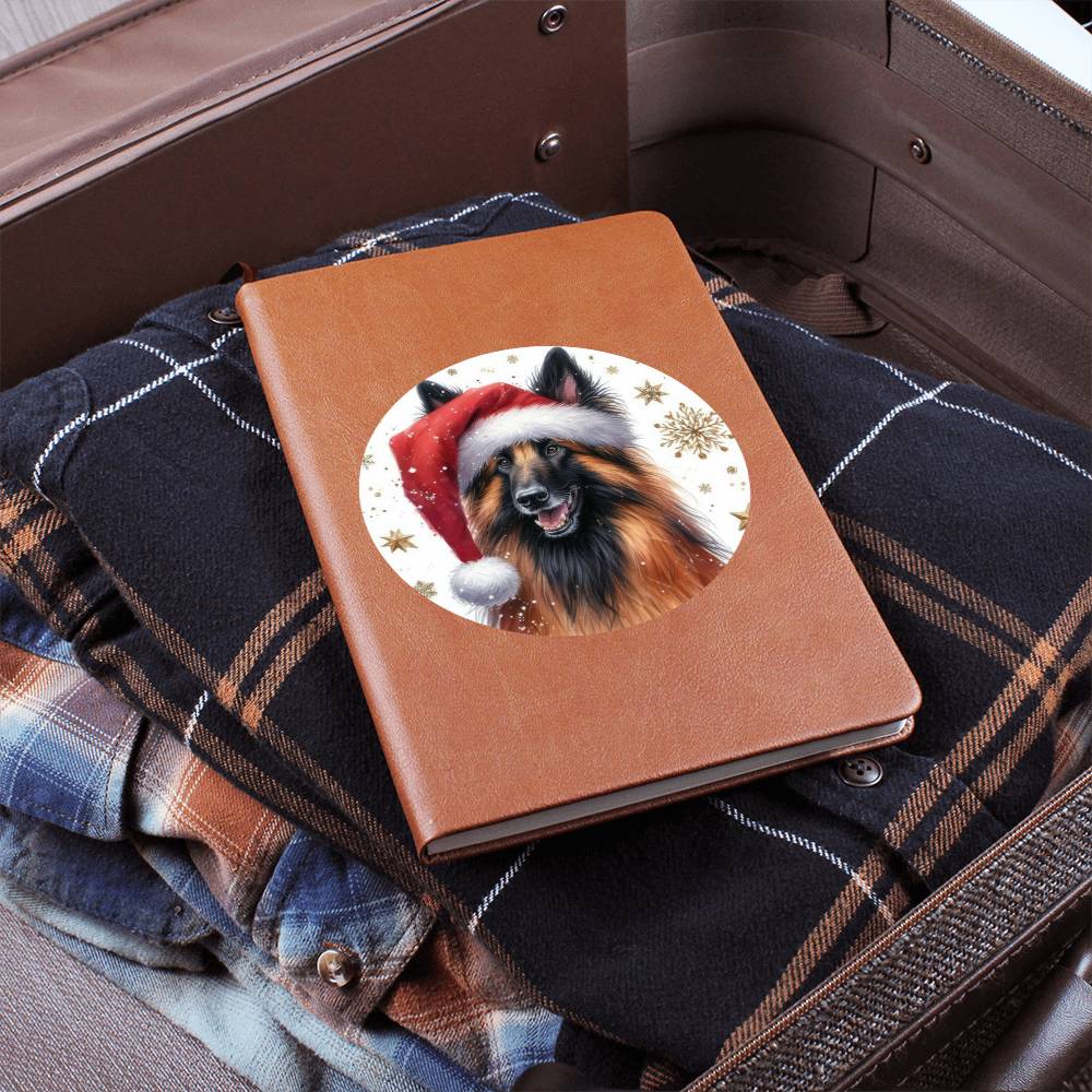 Christmas Dog - Belgian Tervuren - Vegan Leather Journal