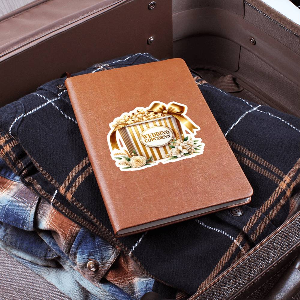 Luxury Wedding Decor Sticker 058 - Vegan Leather Journal