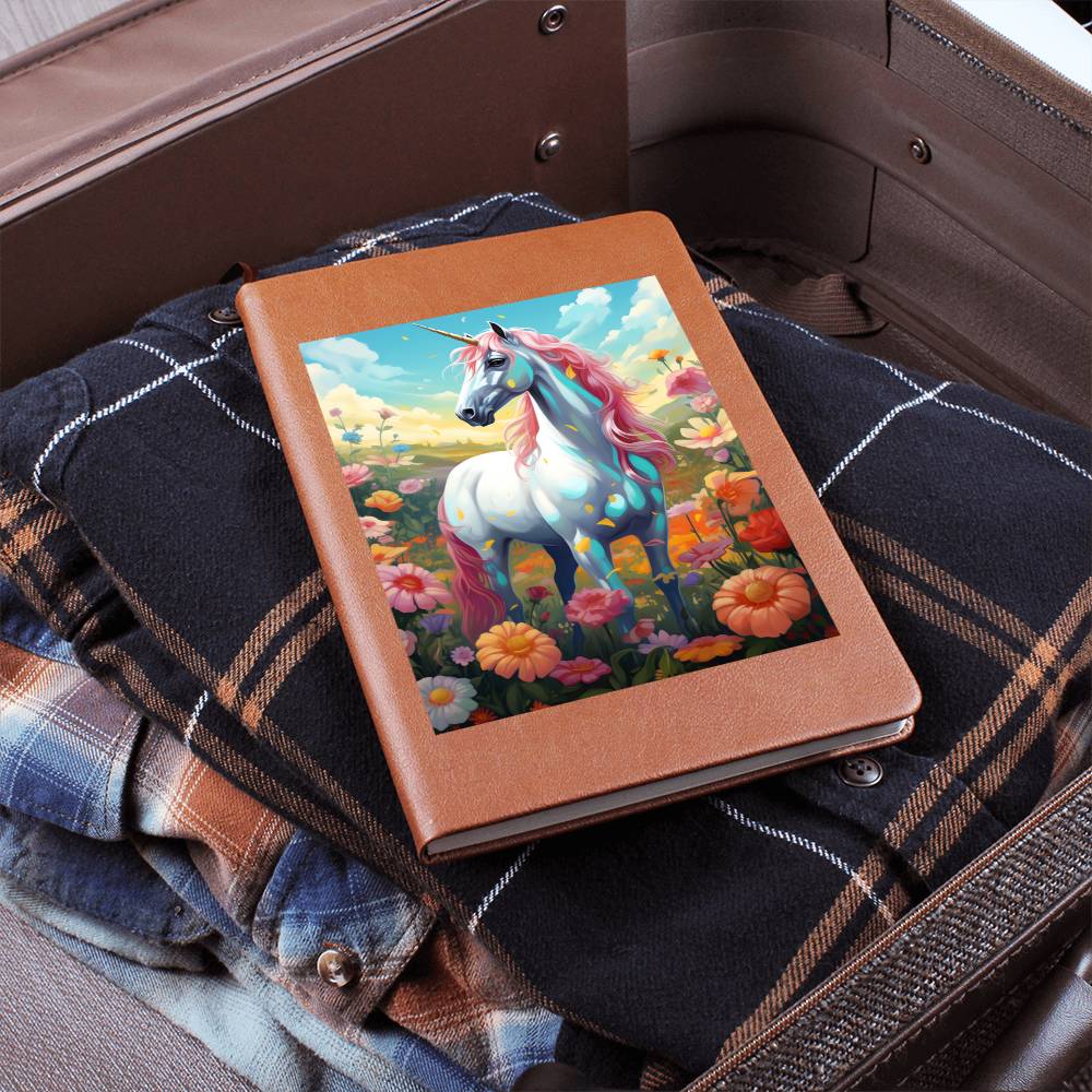 Cute Unicorn 040 - Vegan Leather Journal