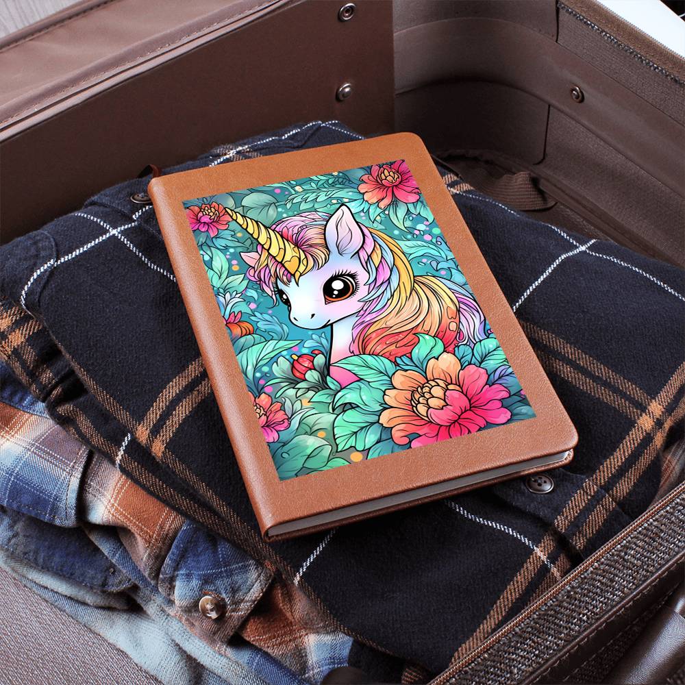 Cute Unicorn 031 - Vegan Leather Journal