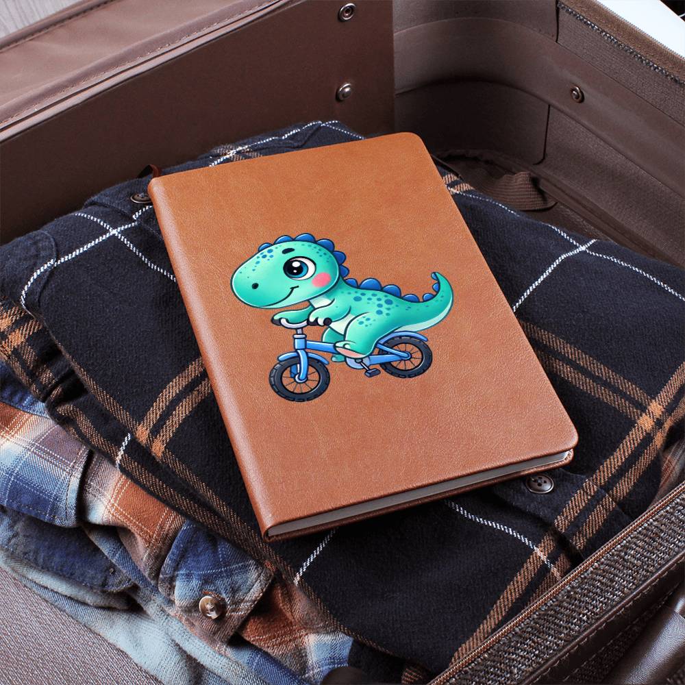 Colorful Baby Dinosaur 072 - Vegan Leather Journal