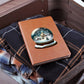 Watercolor Christmas Snow Globe 029 - Vegan Leather Journal