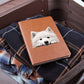 Samoyed Peeking - Vegan Leather Journal