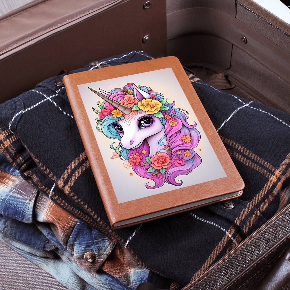 Cute Unicorn 022 - Vegan Leather Journal