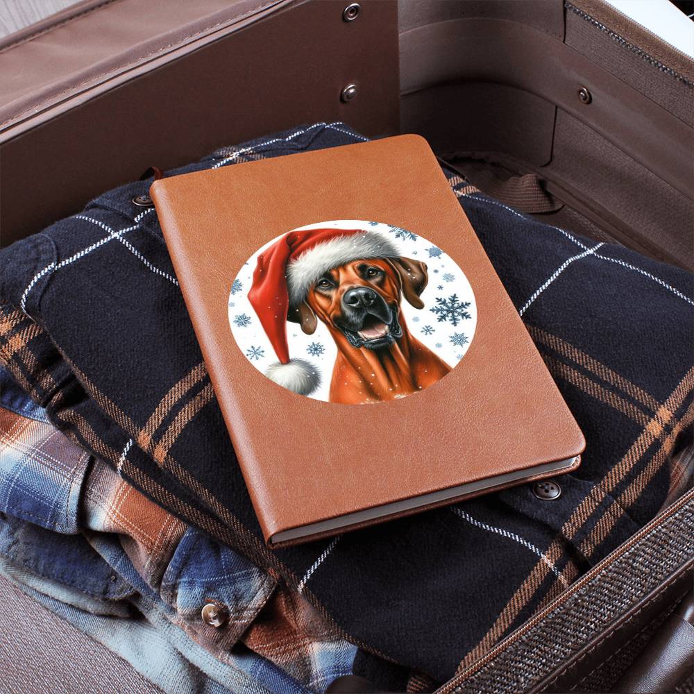Christmas Dog - Rhodesian Ridgeback - Vegan Leather Journal