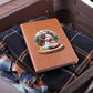 Watercolor Christmas Snow Globe 018 - Vegan Leather Journal