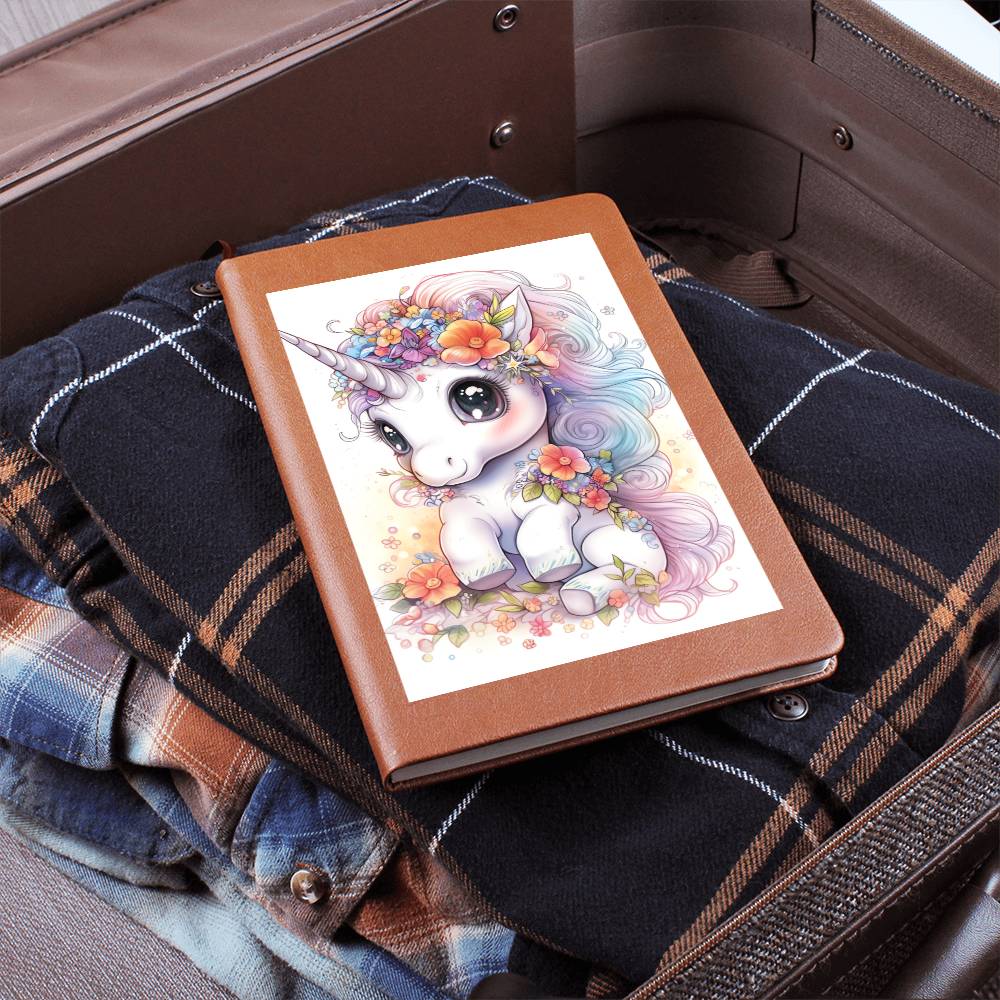 Cute Unicorn 092 - Vegan Leather Journal
