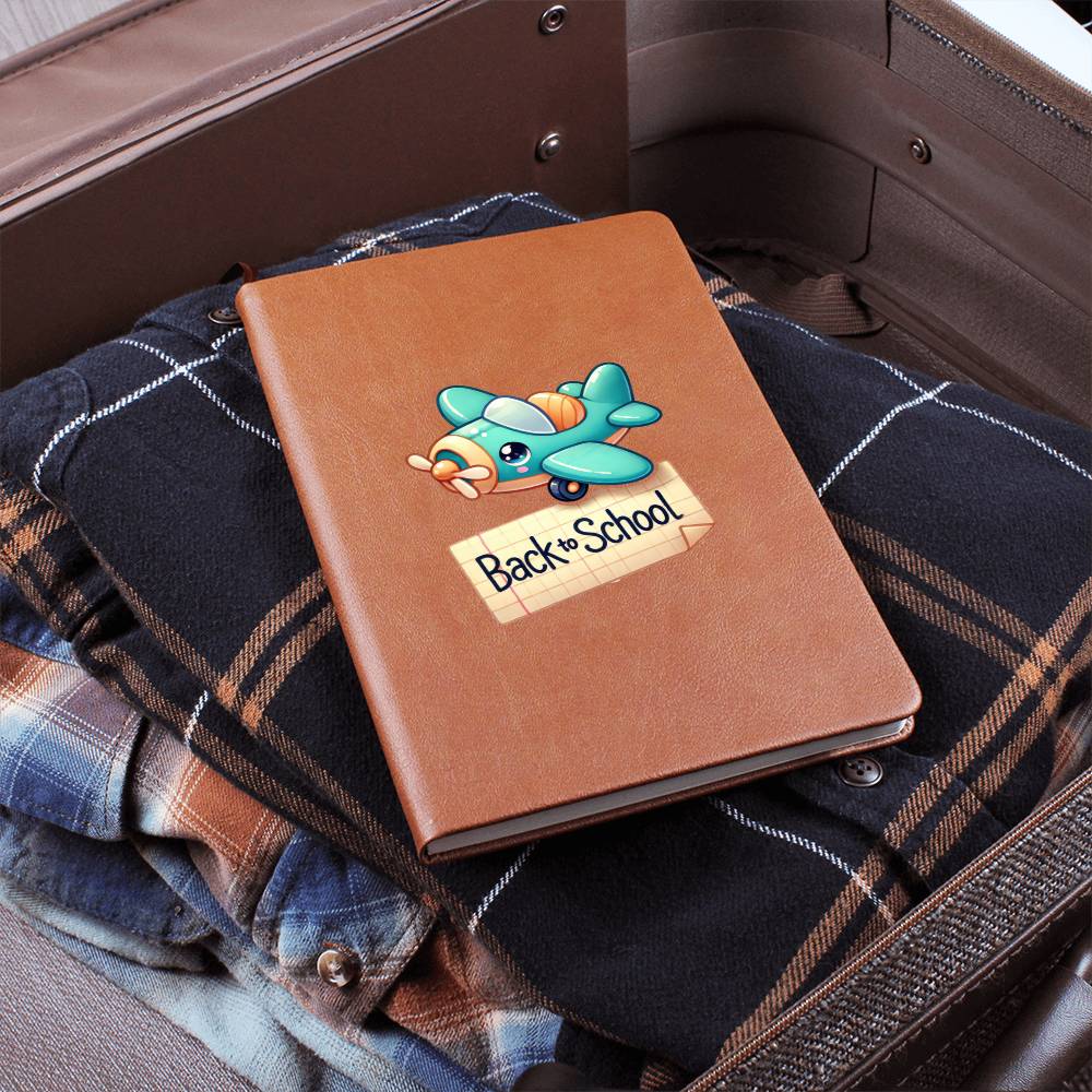 Cute Back to School Sticker 009 - Vegan Leather Journal