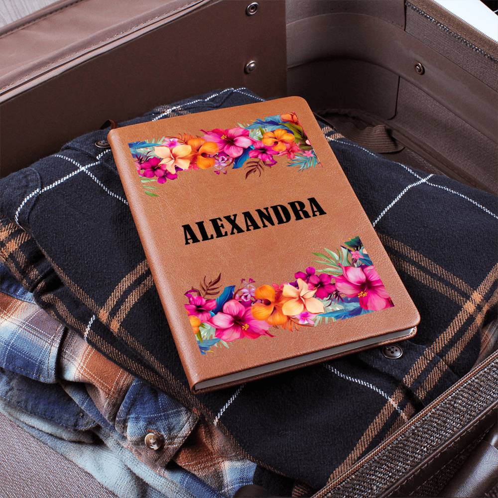Alexandra (Tropical Flowers) - Vegan Leather Journal