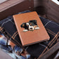 Miniature American Shepherd Peeking - Vegan Leather Journal