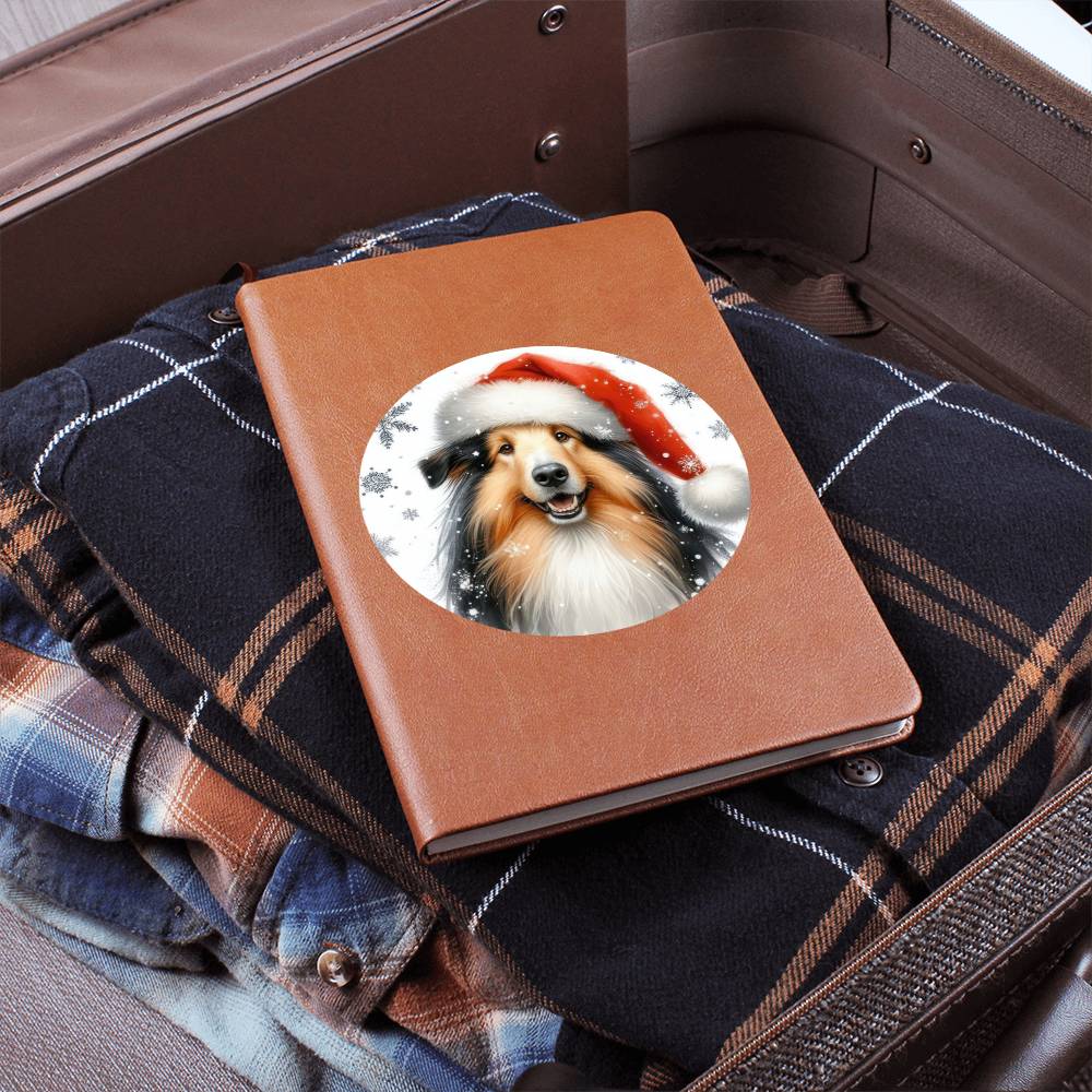 Christmas Dog - Croatian Sheepdog - Vegan Leather Journal