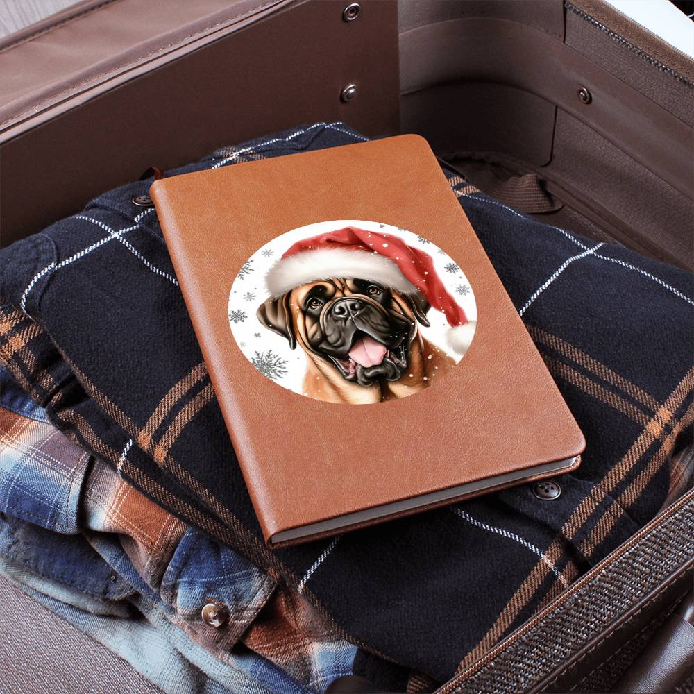 Christmas Dog - Mastiff - Vegan Leather Journal