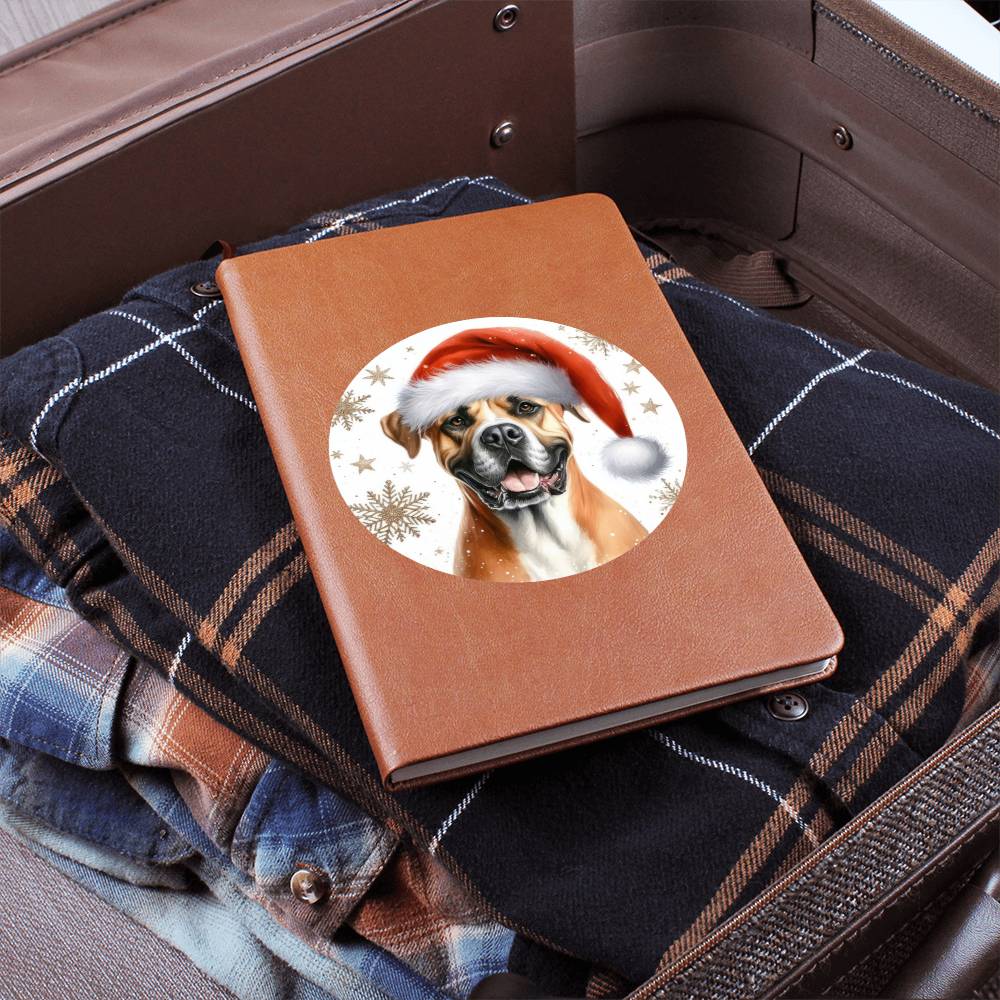 Christmas Dog - Dogo Argentino - Vegan Leather Journal