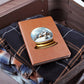 Watercolor Christmas Snow Globe 043 - Vegan Leather Journal
