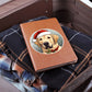 Dog Stained Glass Christmas Design 016 - Vegan Leather Journal