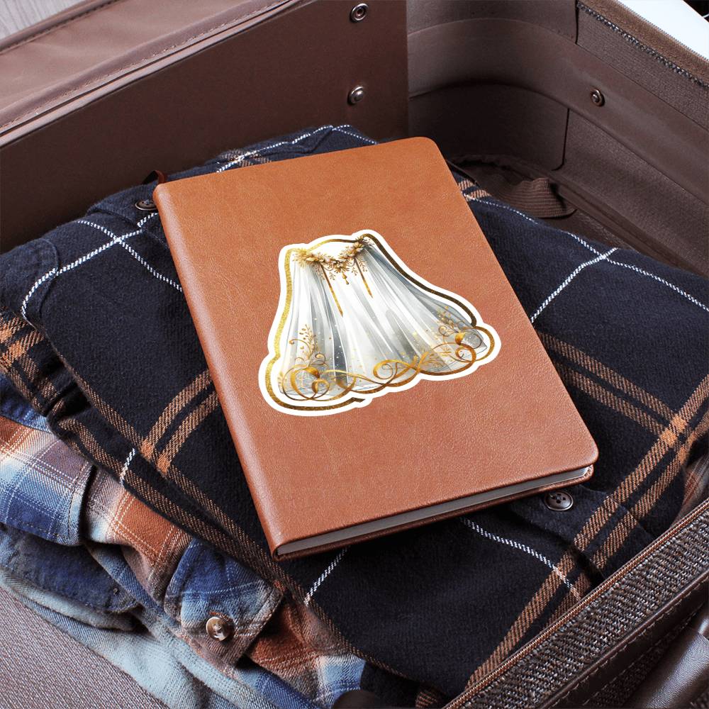 Luxury Wedding Decor Sticker 004 - Vegan Leather Journal
