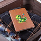 Colorful Baby Dinosaur 031 - Vegan Leather Journal