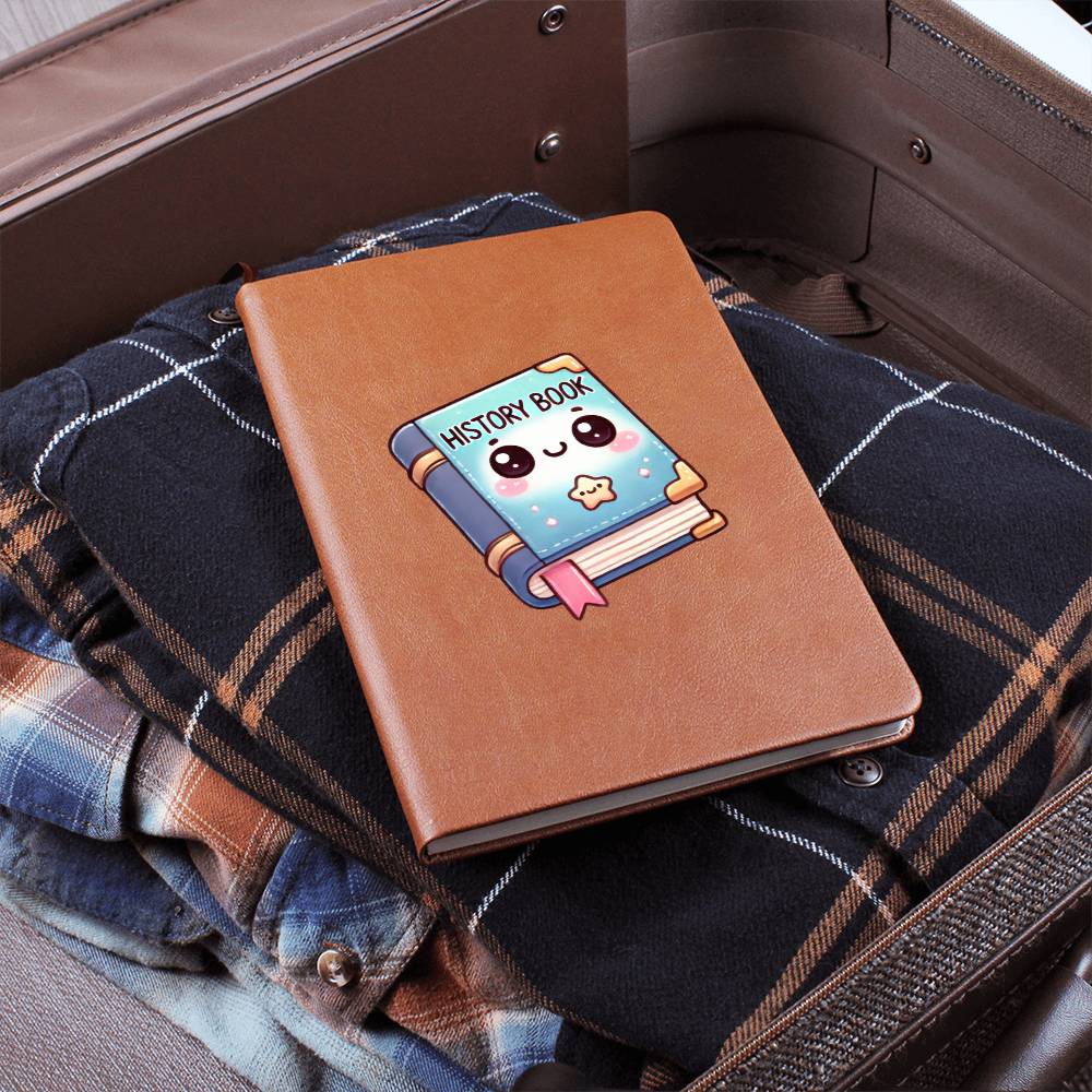 Cute Back to School Sticker 073 - Vegan Leather Journal