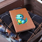 Colorful Baby Dinosaur 062 - Vegan Leather Journal