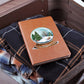 Watercolor Christmas Snow Globe 024 - Vegan Leather Journal