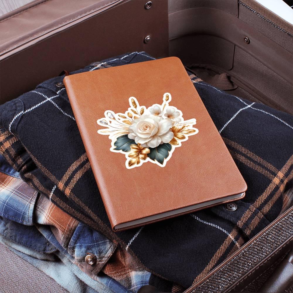 Luxury Wedding Decor Sticker 003 - Vegan Leather Journal