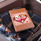 Valentine's Day Cat And Zipper 016 - Vegan Leather Journal