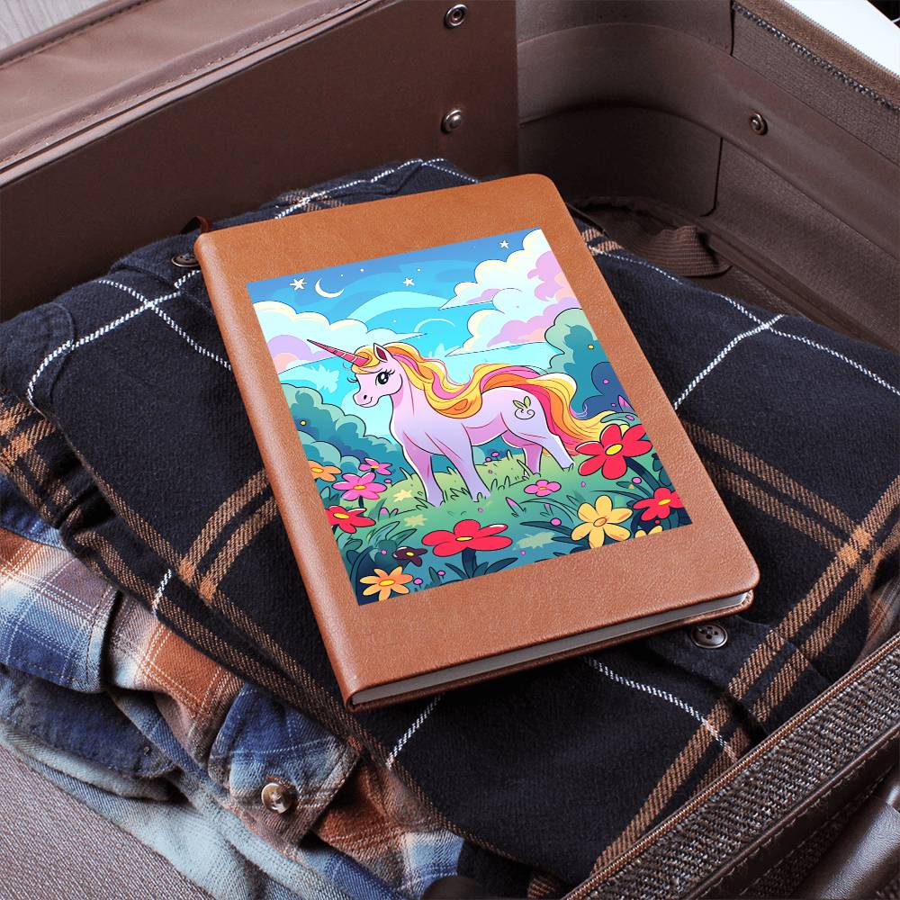 Cute Unicorn 122 - Vegan Leather Journal