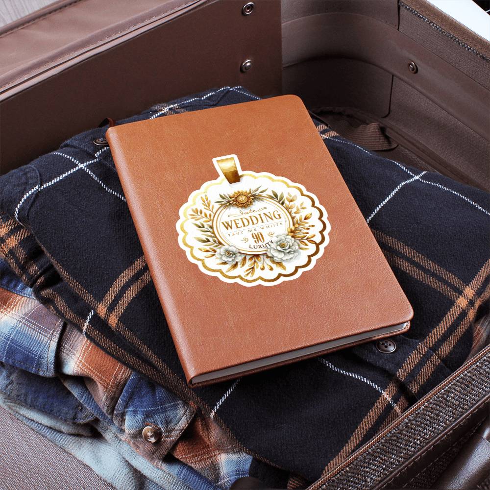 Luxury Wedding Decor Sticker 047 - Vegan Leather Journal