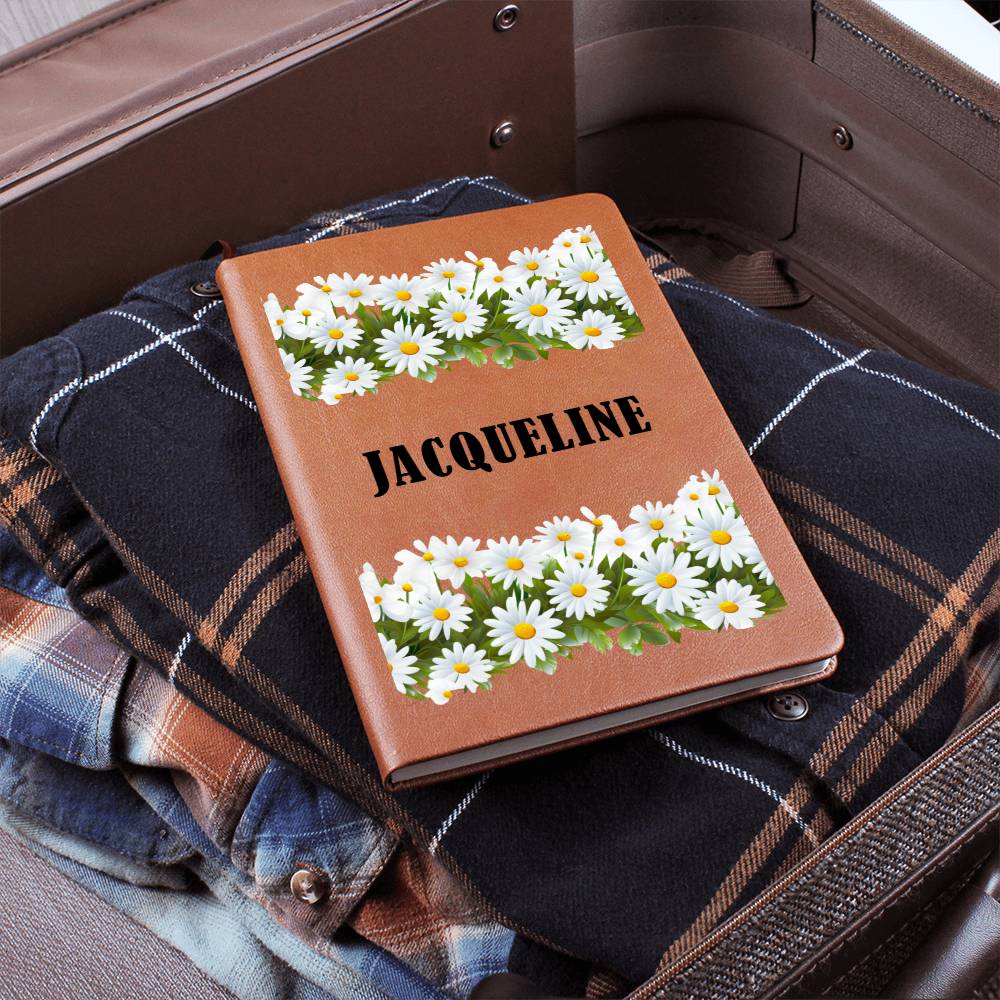 Jacqueline (Playful Daisies) - Vegan Leather Journal