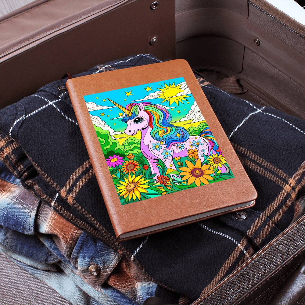 Cute Unicorn 027 - Vegan Leather Journal