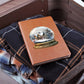 Watercolor Christmas Snow Globe 001 - Vegan Leather Journal